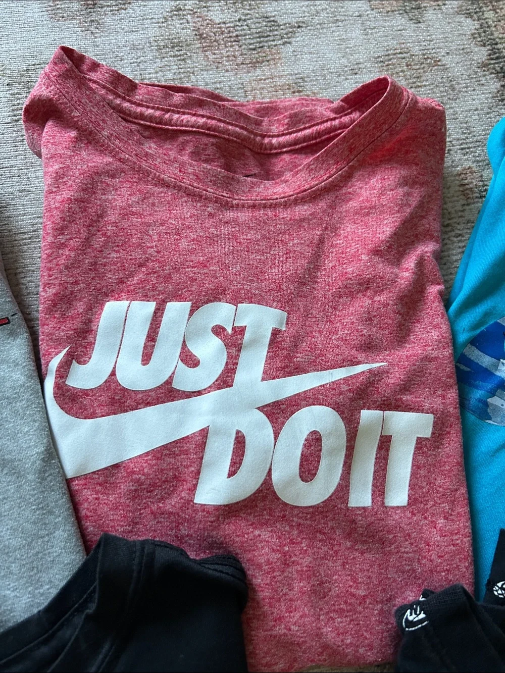 Nike Kids Short-Sleeve Logo Tee Bundle - Black, Red, Blue, Gray, Turquoise